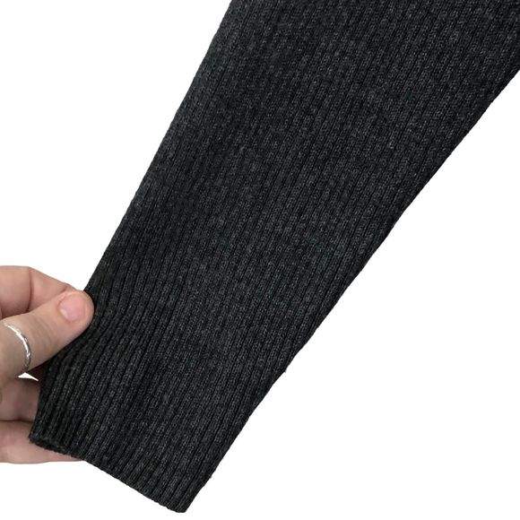 89th & Madison Ribbed knit Cardigan, Asymetrical Sides, Smoky Grey 2XL - Picture 6 of 7